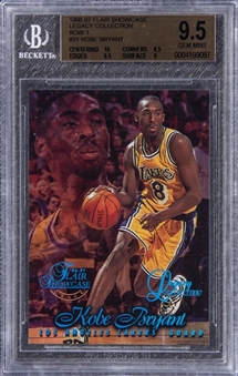 1996-97 Flair Showcase Legacy Collection Row 1 #31 Kobe Bryant Rookie Card (#130/150) - BGS GEM MINT 9.5